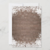 Baby's Cold Outdoor Snowflake Babydusche Einladung (Rückseite)