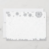 Baby's Cold Outdoor Snowflake Babydusche Einladung (Rückseite)