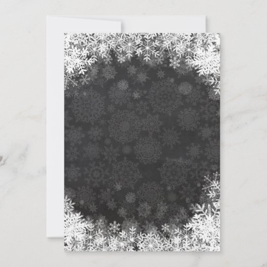 Baby's Cold Outdoor Snowflake Babydusche Einladung (Rückseite)