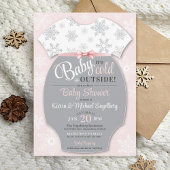 Baby's Cold Outdoor Snowflake Girl Winterdusche Einladung