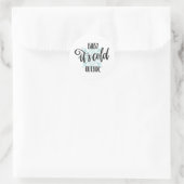 Baby's Cold Outdoor Snowflake - Moderne Schrift Runder Aufkleber (Tasche)