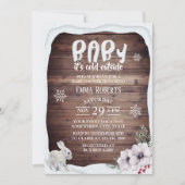 Baby's Cold Outdoor Snowflake Winter Baby Dusche Einladung (Vorderseite)