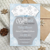 Baby's Cold Outdoor Snowflake Winter Boy Dusche Einladung