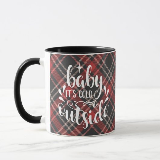 Baby's Cold Outdoor Tartan Holiday Tasse (Links)