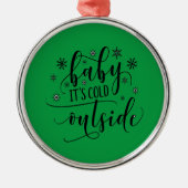 Baby's Cold Outdoor Weihnachtsdekoration Ornament Aus Metall (Vorne)