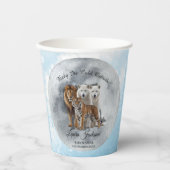 Baby's Cold Outdoor Winter Animals Babydusche Pappbecher (Vorderseite)