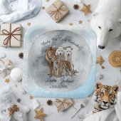 Baby's Cold Outdoor Winter Animals Babydusche Pappteller