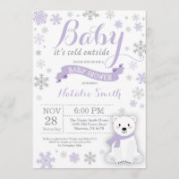 Baby's Cold Outdoor Winter Baby Dusche Lila
