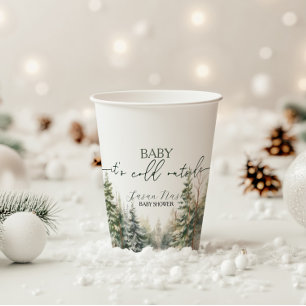 Baby's Cold Outdoor Winter Baby Dusche Party Pappbecher