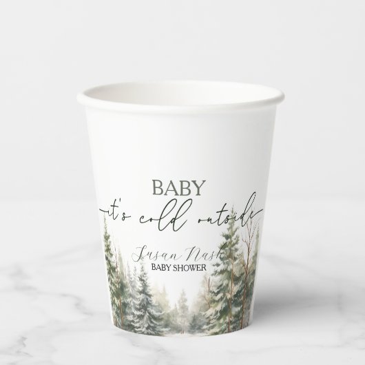 Baby's Cold Outdoor Winter Baby Dusche Party Pappbecher (Vorderseite)
