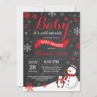 Baby's Cold Outdoor Winter Baby Dusche Red