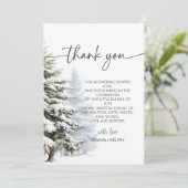 Baby's Cold Outdoor Winter Baby Dusche Vielen Dank Einladung (Stehend Vorderseite)