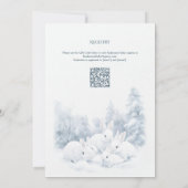 Baby's Cold Outdoor Winter Bunnies Babydusche Einladung (Rückseite)