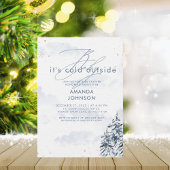 Baby's Cold Outdoor Winter Evergreen Baby Shower Einladung