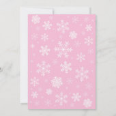 Baby's Cold Outdoor Winter Girl Babydusche Pink Einladung (Rückseite)