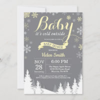 Baby's Cold Outdoor Winter Yellow Baby Dusche