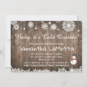 Baby's Cold Outdoor Winterschneemann Babydusche Einladung (Vorderseite)