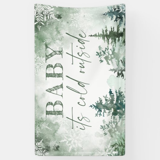 Baby's Cold Outdoor Winterwald Banner (Vertikal)