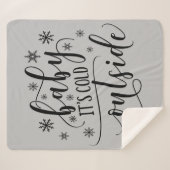 Baby's Cold Outdoorgrau Sherpa Blanket Sherpadecke (Vorderseite (Horizontal))