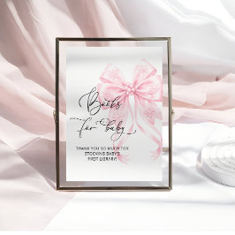 Baby's Cold OutdoorPink Bow Books for Baby Poster