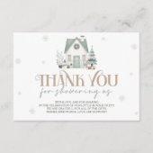 Baby's Cold Outside Baby Dusche Danke Karte (Vorderseite)