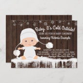 Baby's Cold Outside Baby Dusche Einladung (Vorne/Hinten)