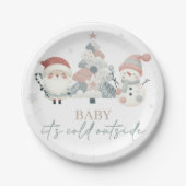 Baby's Cold Outside Baby Dusche Pappteller (Vorderseite)