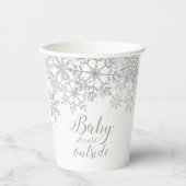 Baby's Cold Outside Baby Showe Silver Pappbecher (Vorderseite)