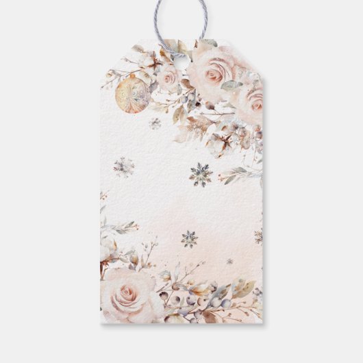 Baby's Cold Outside Bear Baby Dusche Vielen Dank Geschenkanhänger (Rückseite)