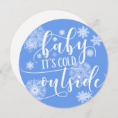 Baby's Cold Outside Christmas Feiertagskarte (Vorne/Hinten)