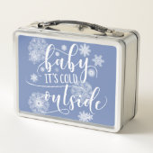 Baby's Cold Outside Christmas Metall Brotdose (Rückseite)
