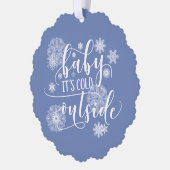 Baby's Cold Outside Christmas Ornament Karte (Links)