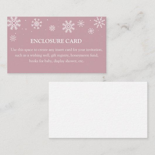 Baby's Cold Outside Custom Enclosure Card Begleitkarte (Vorne/Hinten)