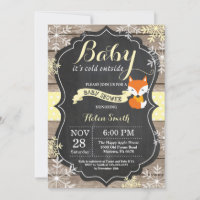 Baby's Cold Outside Fox Baby Dusche