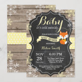 Baby's Cold Outside Fox Baby Dusche Einladung (Vorne/Hinten)