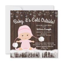 Baby's Cold Outside Girl Baby Dusche Einladung