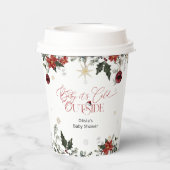 Baby's Cold Outside Girl Baby Dusche Pappbecher (Rückseite)