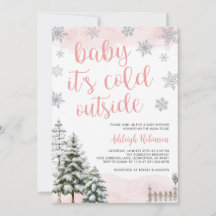 Baby's Cold Outside Girl Baby Shower Einladung