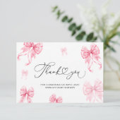 Baby's Cold Outside Girl Babydusche Danke Karte (Stehend Vorderseite)