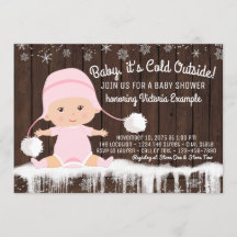 Baby's Cold Outside Girls Babydusche Einladung