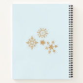 Baby's Cold Outside Gold Schneeflocken auf Blue Notizblock (Rückseite)