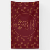 Baby's Cold Outside Golden Snowflakes Banner (Vertikal)