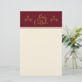 Baby's Cold Outside Golden Snowflakes Briefpapier (Stehend Vorderseite)
