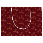 Baby's Cold Outside Golden Snowflakes Große Geschenktüte (Rückseite)