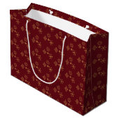 Baby's Cold Outside Golden Snowflakes Große Geschenktüte (Rückseite Schrägansicht)