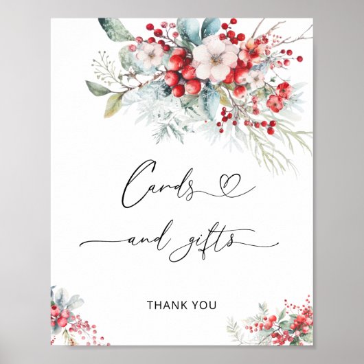 Baby's Cold Outside Greenery Cards and Gifts Poster (Vorne)