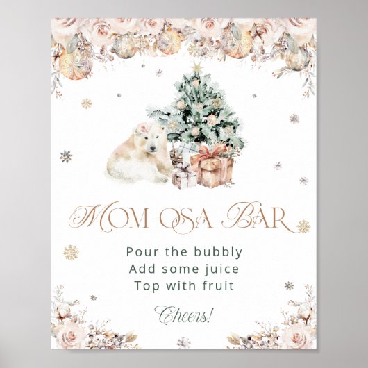 Baby's Cold Outside Polar Bear Mama-osa Bar Poster (Vorne)