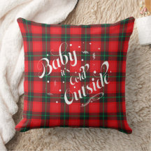 Baby's Cold Outside Red Kariert Holiday Modern