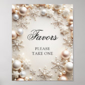 Baby's Cold Outside Snowflake Baby Duschfavoriten Poster (Vorne)