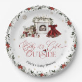 Baby's Cold Outside Weihnachtsdusche Pappteller (Vorderseite)